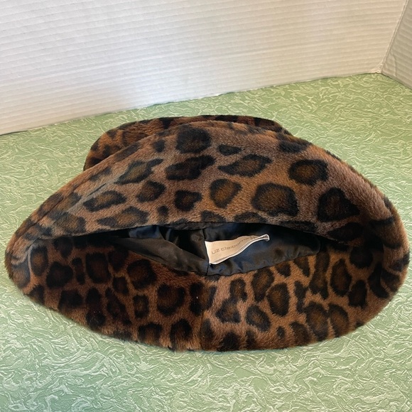 Vintage Liz Claiborne Animal Print Bucket Hat Plush One Size - Picture 5 of 7